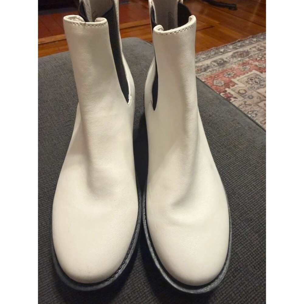 BP. White boots
